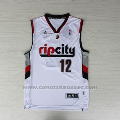 Maglia Portland Trail Blazers Rip City LaMarcus Aldridge #12 Bianco